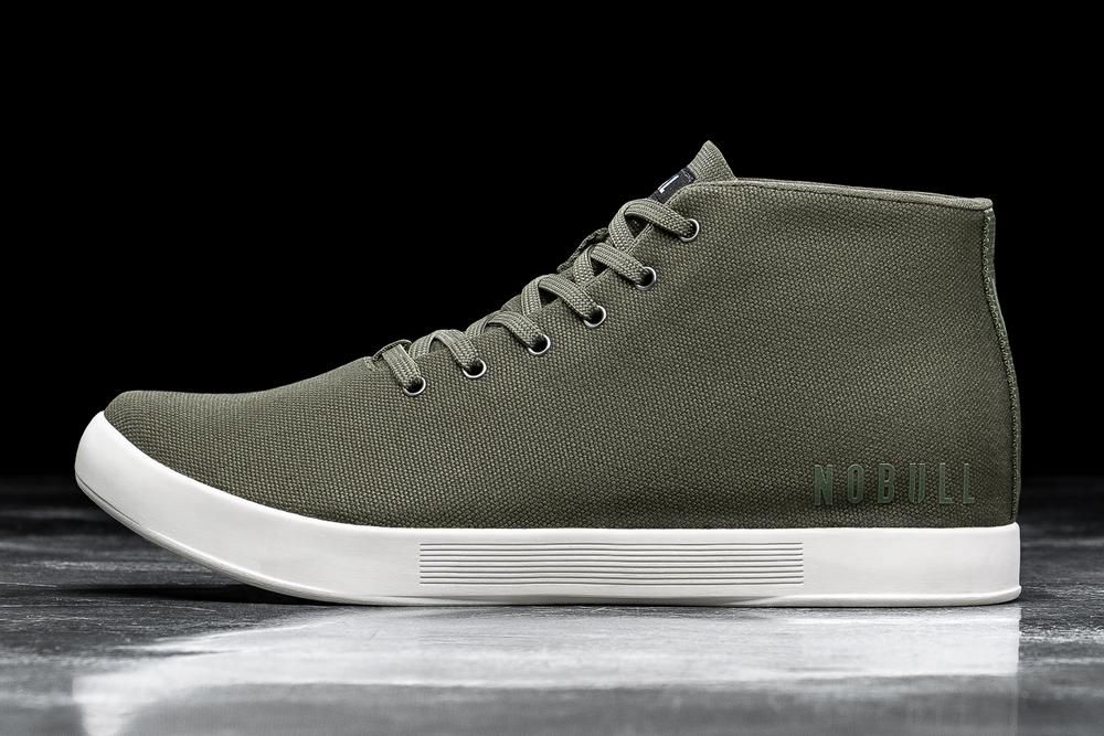 Trainers NOBULL Homme Vert - Chaussures NOBULL Ivy Canvas Mid,France (8962-EVOPB)